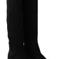 Elegant Black Suede Knee High Boots