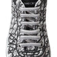 Glittering Slip-On Sneakers - Silver and Black