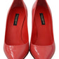 Elegant Dark Pink Patent Leather Pumps