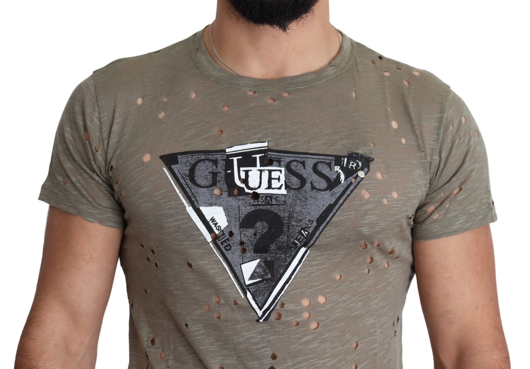 Schickes braunes Baumwoll-Stretch-T-Shirt