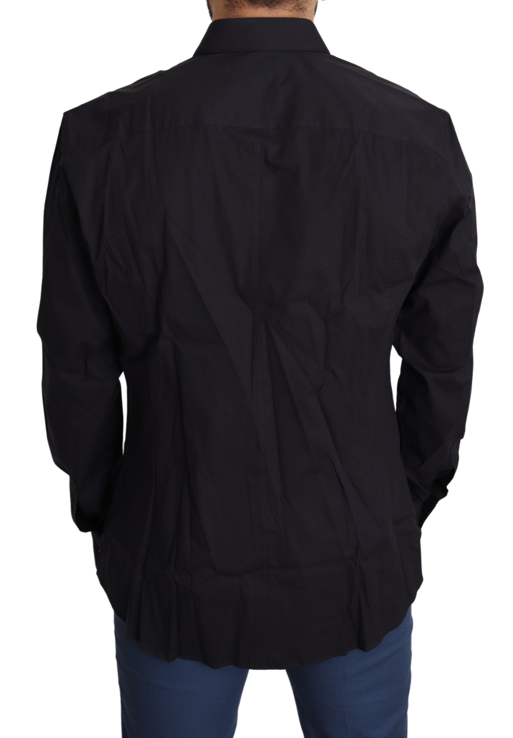 Camicia elegante nera slim fit