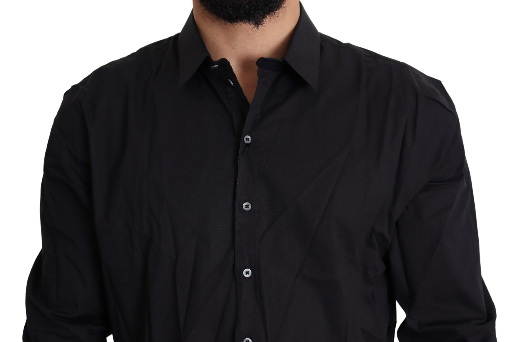 Camicia elegante nera slim fit