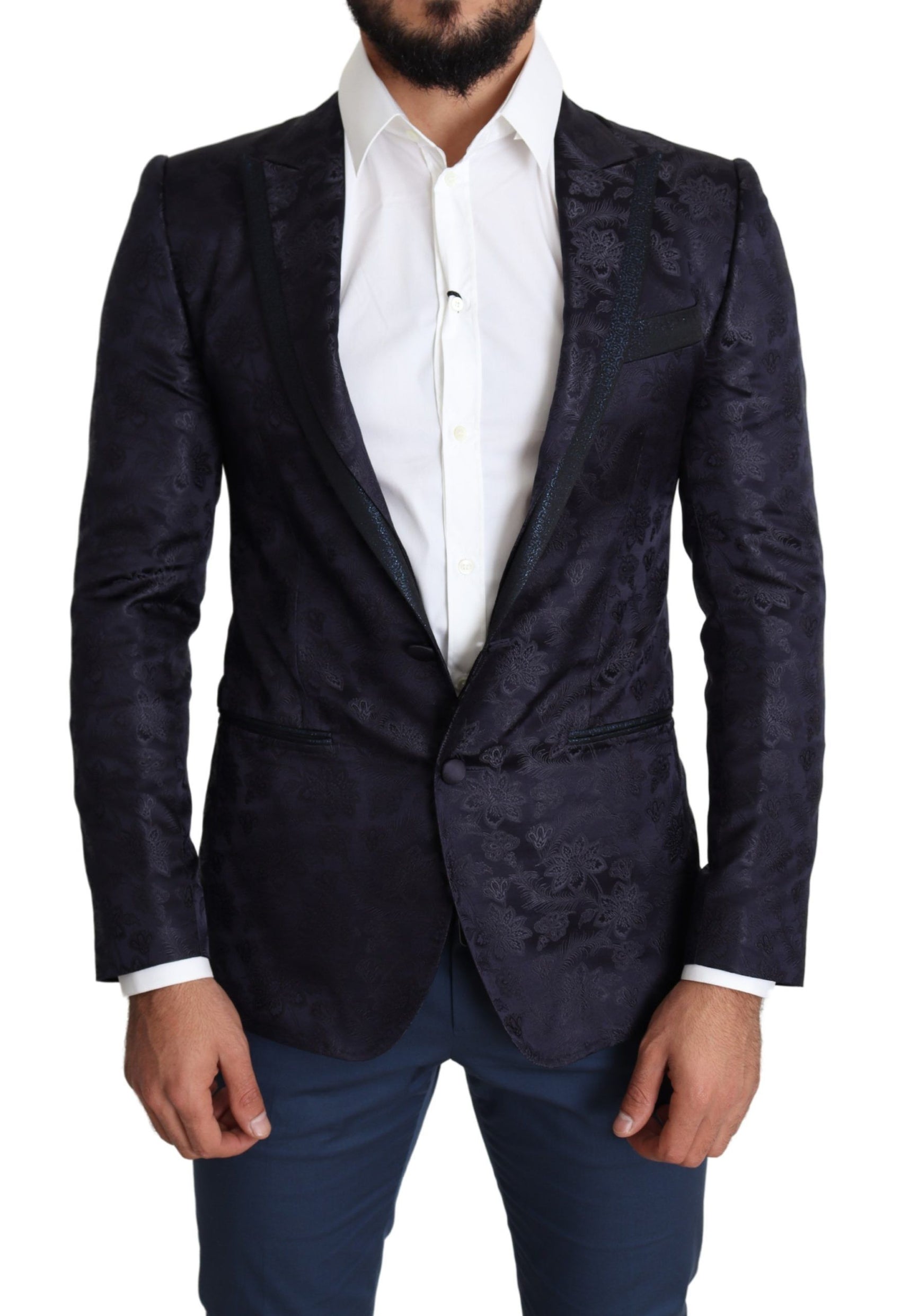 Eleganter Martini-Blazer aus Seidenmischung in Blau