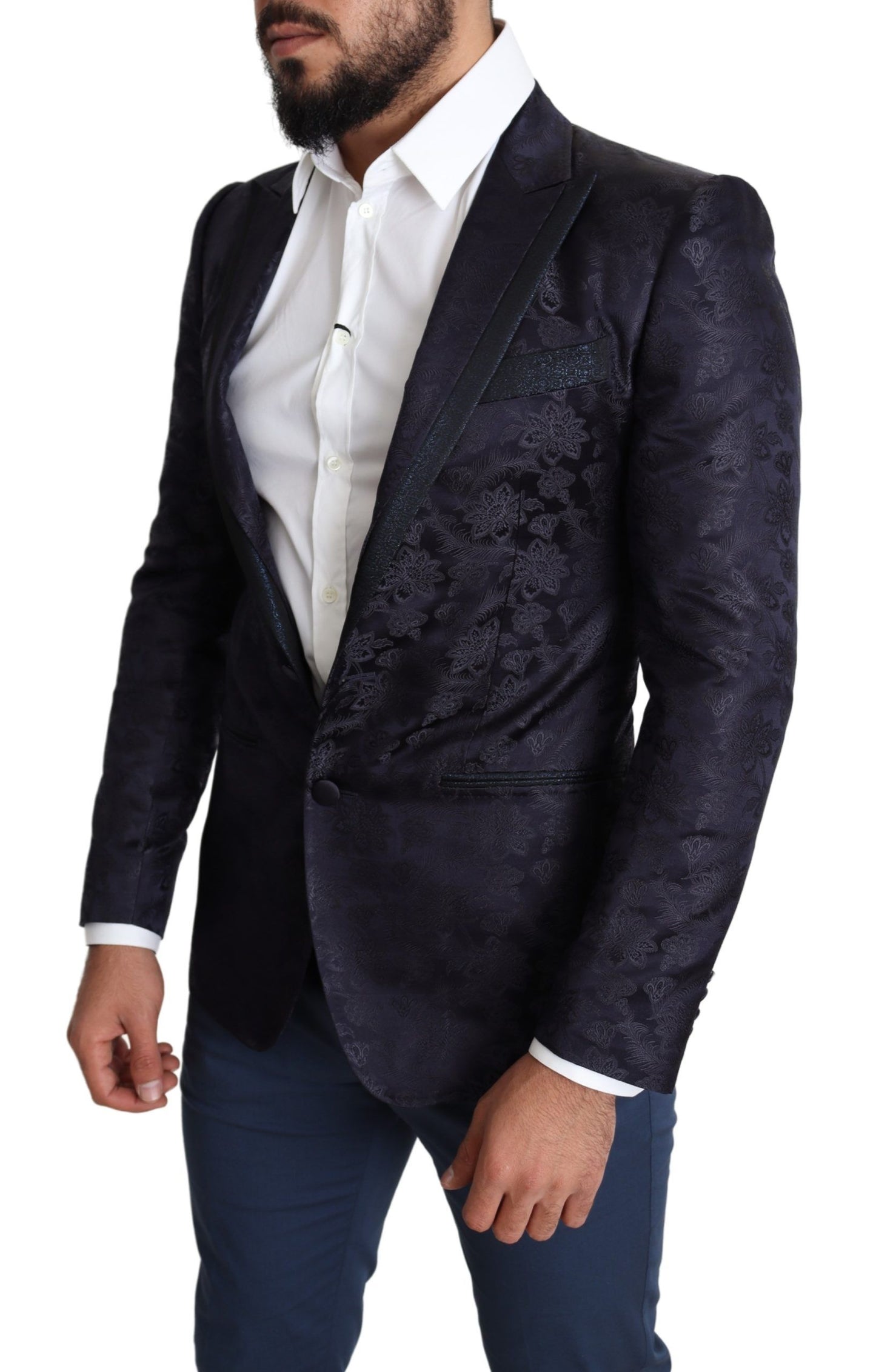 Eleganter Martini-Blazer aus Seidenmischung in Blau