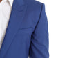 Giacca blazer Martini in lana blu squisita