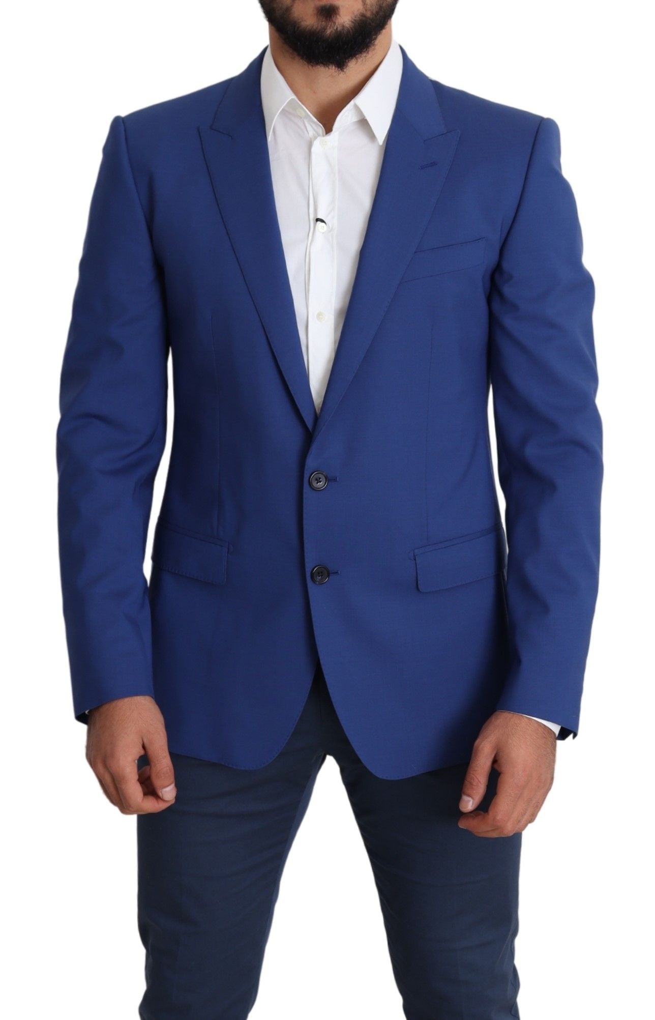 Giacca blazer Martini in lana blu squisita