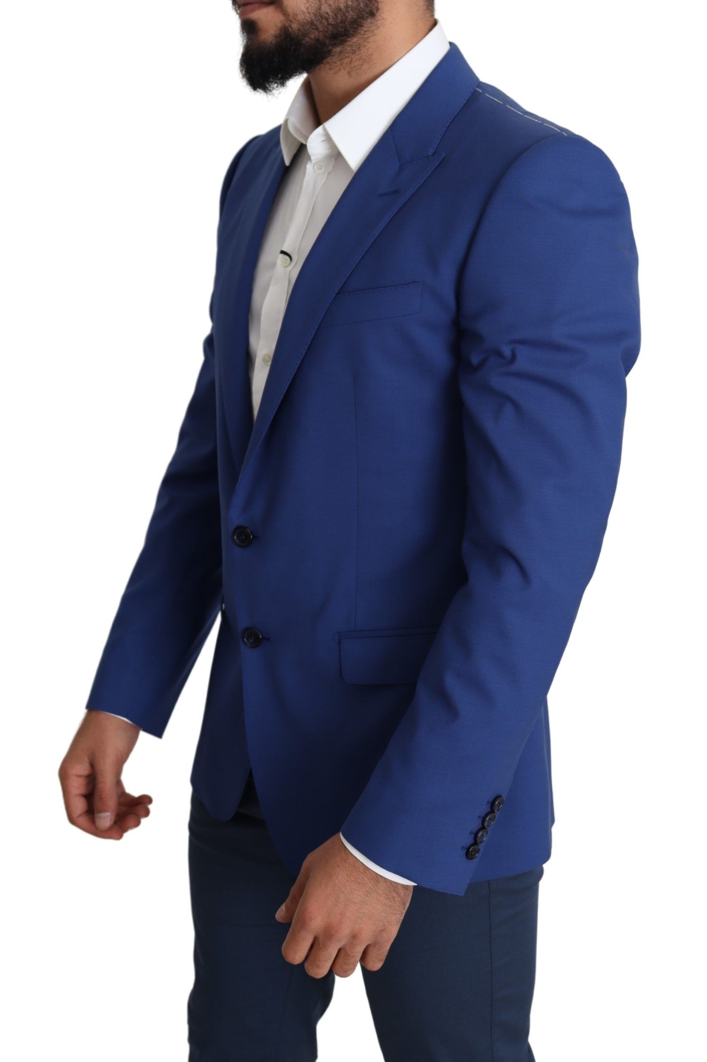 Giacca blazer Martini in lana blu squisita