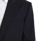 Exquisite Black Wool Stretch Martini Blazer