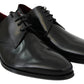 Elegant Black Leather Derby Shoes