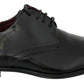 Elegant Black Leather Derby Shoes