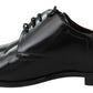 Elegant Black Leather Derby Shoes