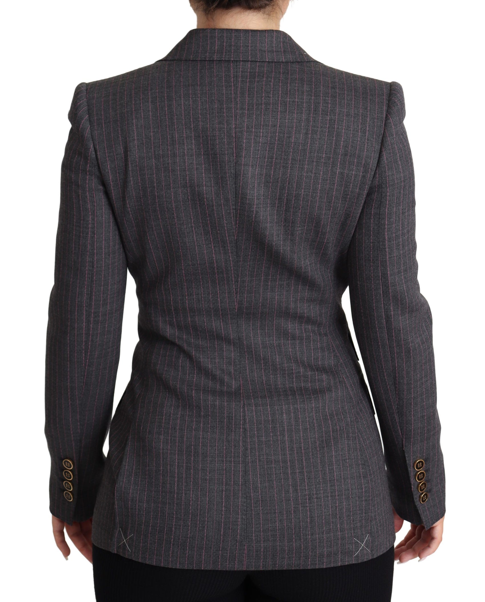 Elegante blazer in lana elasticizzata grigia