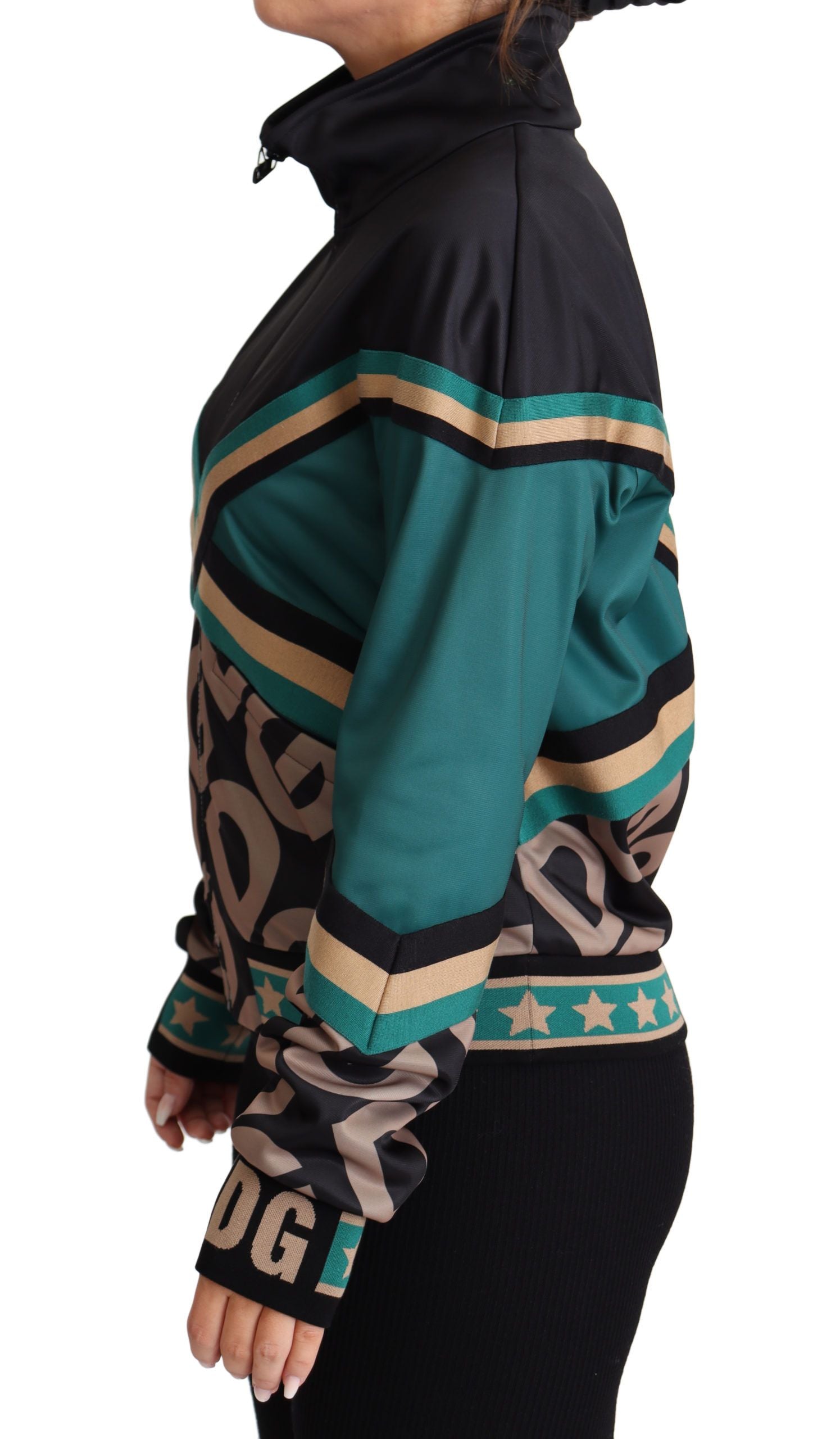Giacca sportiva multicolore chic con logo Mania