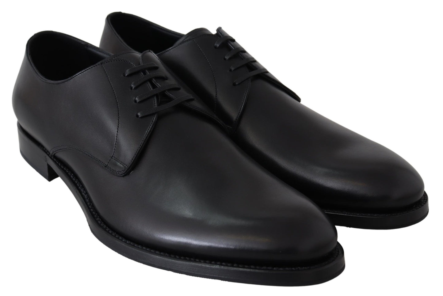 Eleganti scarpe da sera Derby in pelle nera