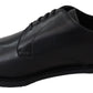 Elegante Derby-Schuhe aus schwarzem Leder