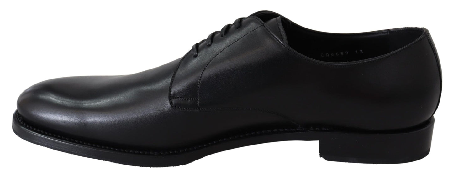 Eleganti scarpe da sera Derby in pelle nera