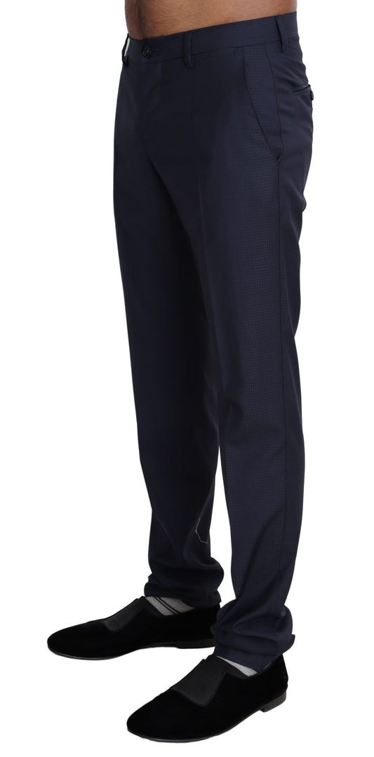 Pantaloni eleganti slim fit in misto lana