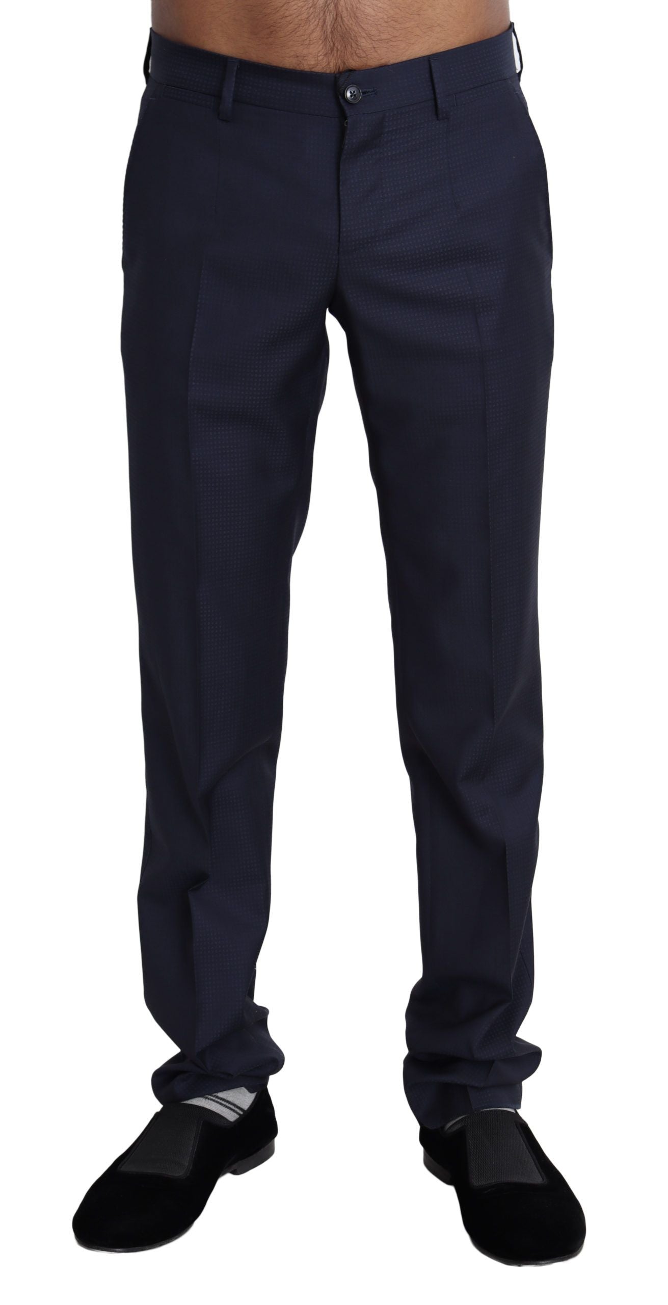 Pantaloni eleganti slim fit in misto lana