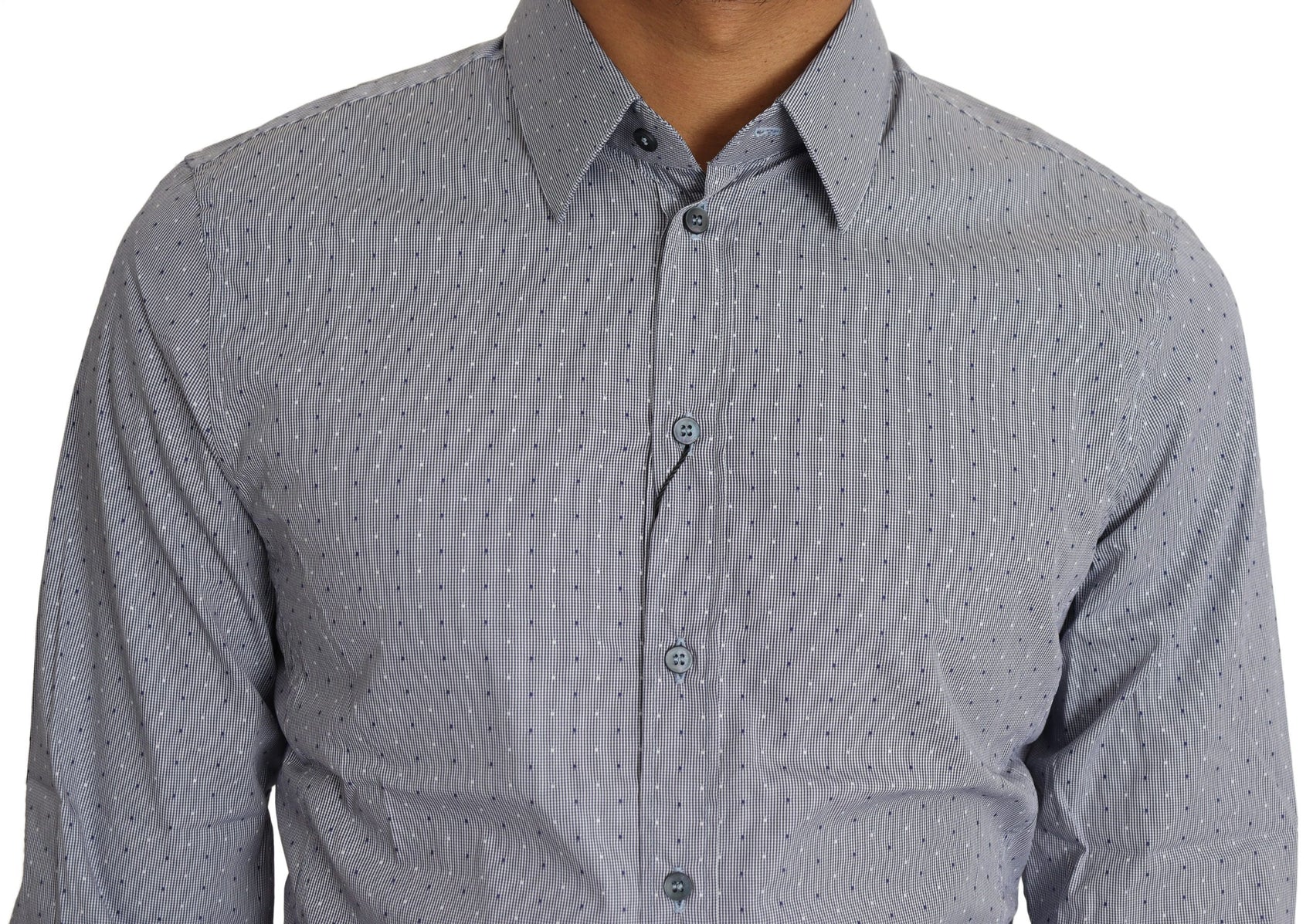 Camicia Sicilia Slim Fit a Pois in Misto Cotone