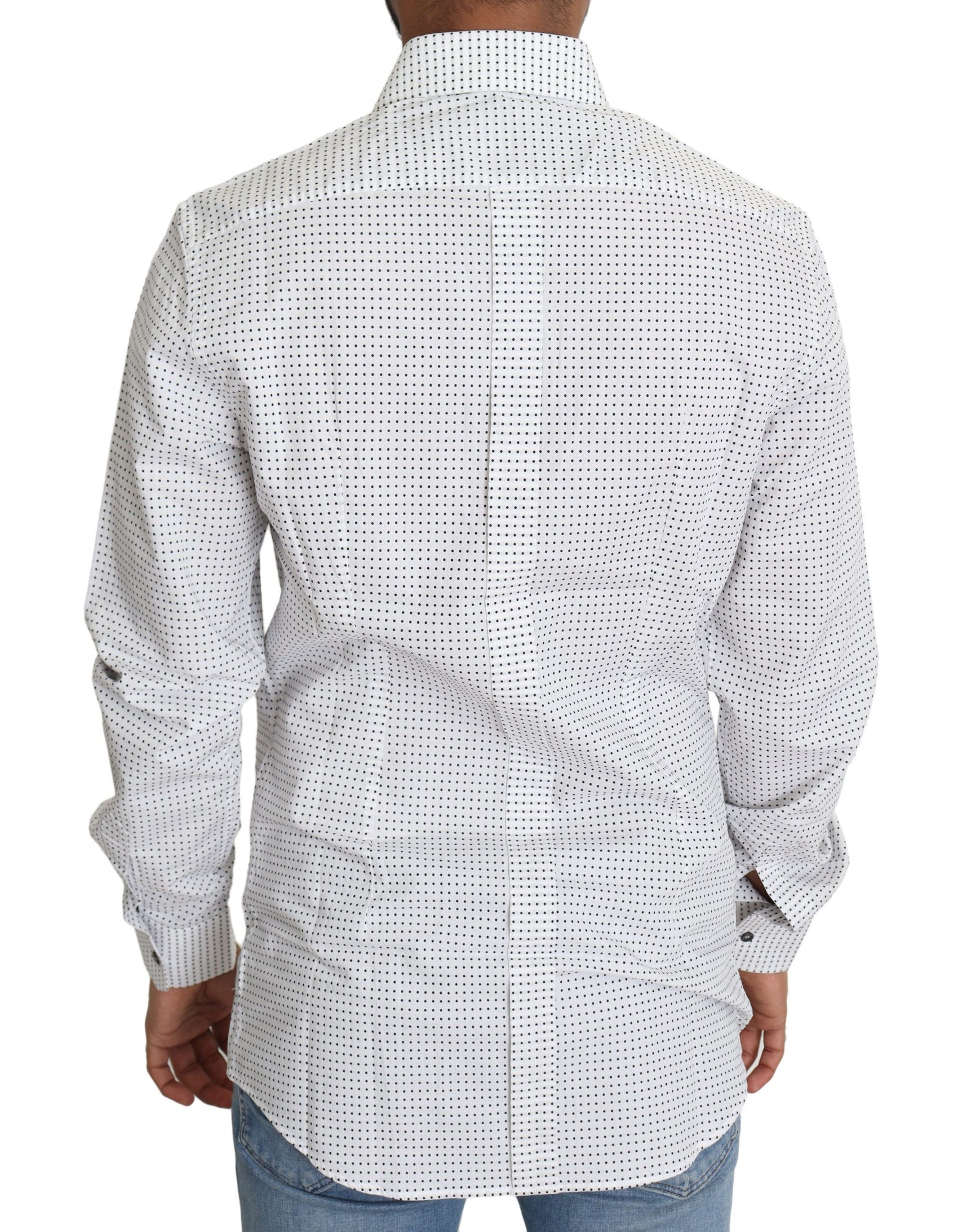Camicia elegante a pois slim fit