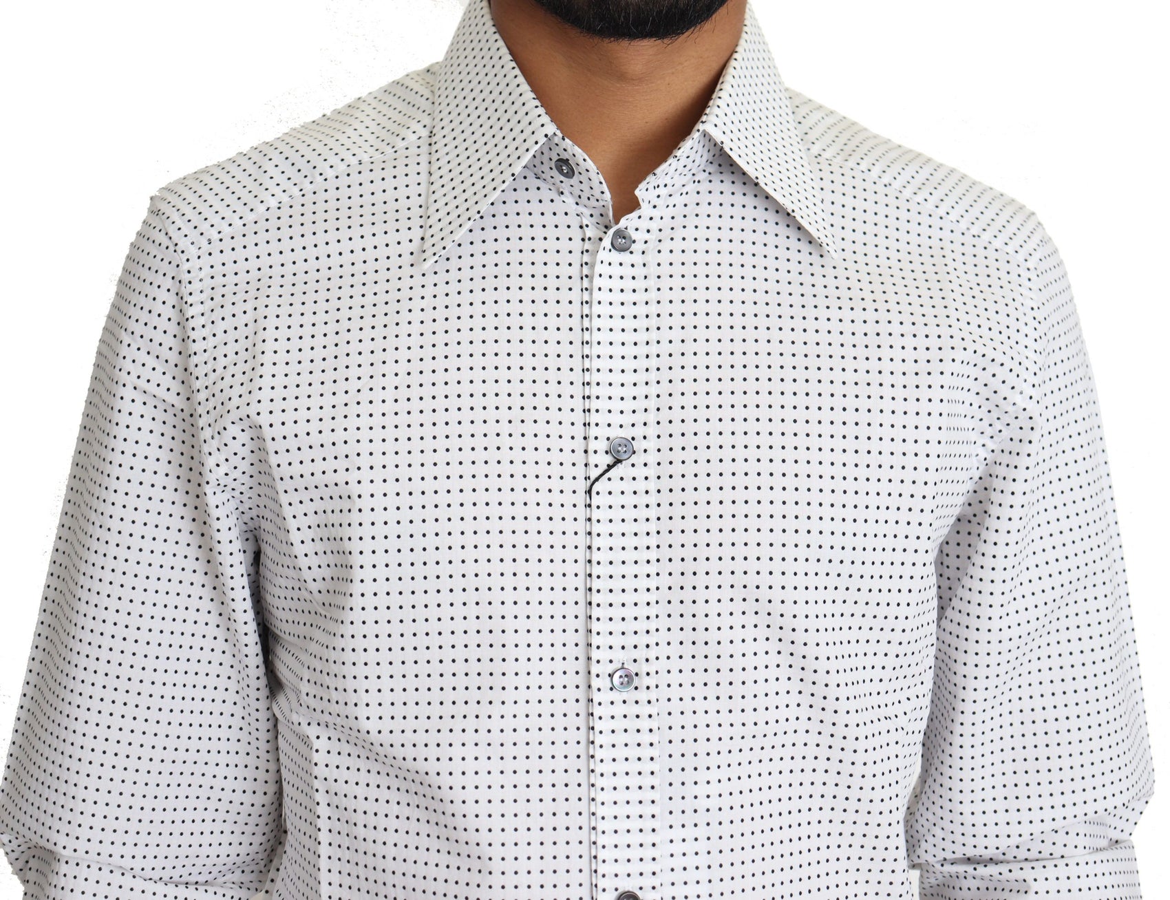 Camicia elegante a pois slim fit