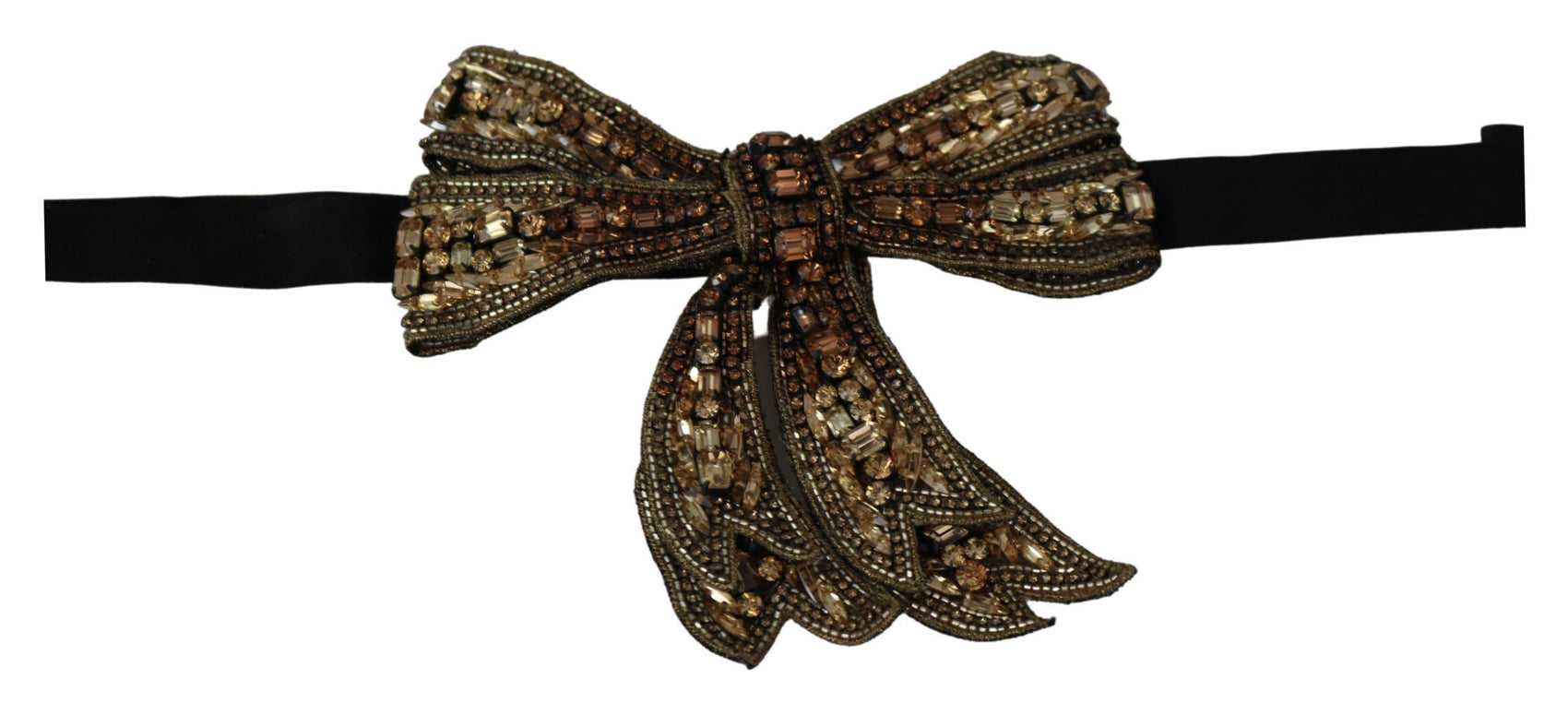 Elegante papillon in seta con strass