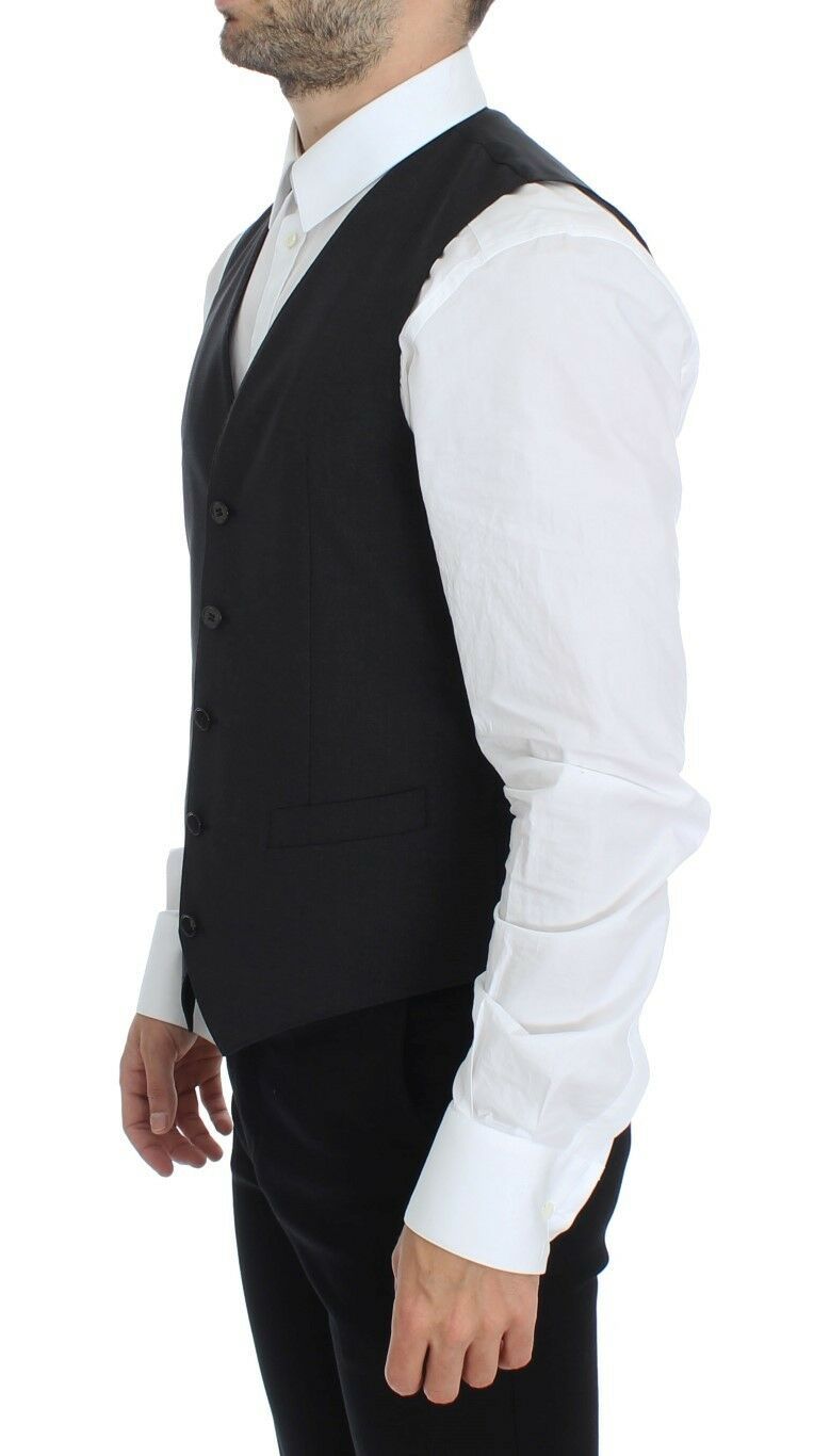 Elegante Weste aus grauer Wollmischung