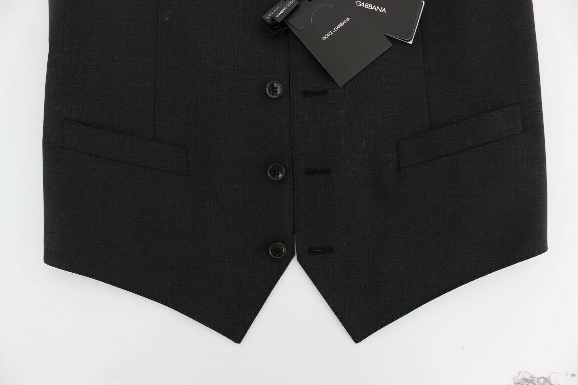 Elegante Weste aus grauer Wollmischung