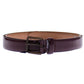 Elegant Purple Leather Belt