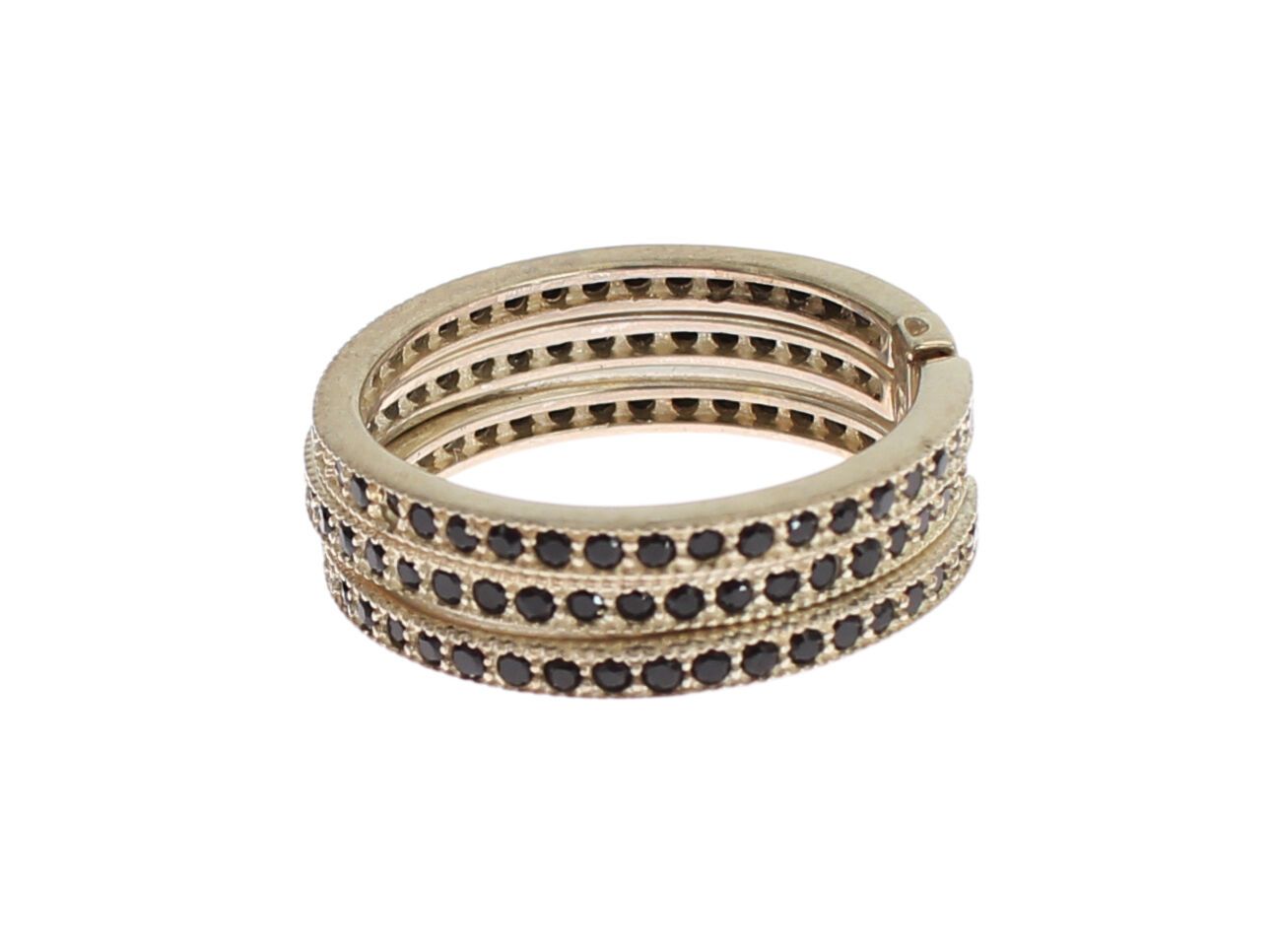 Schicker Ring aus Silber und schwarzem Zirkonia