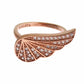 Elegant Pink Gold CZ Crystal Ring