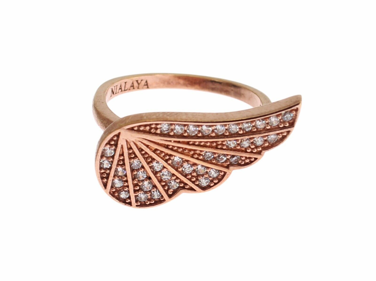 Eleganter Roségold-Ring mit Zirkonia-Kristallen