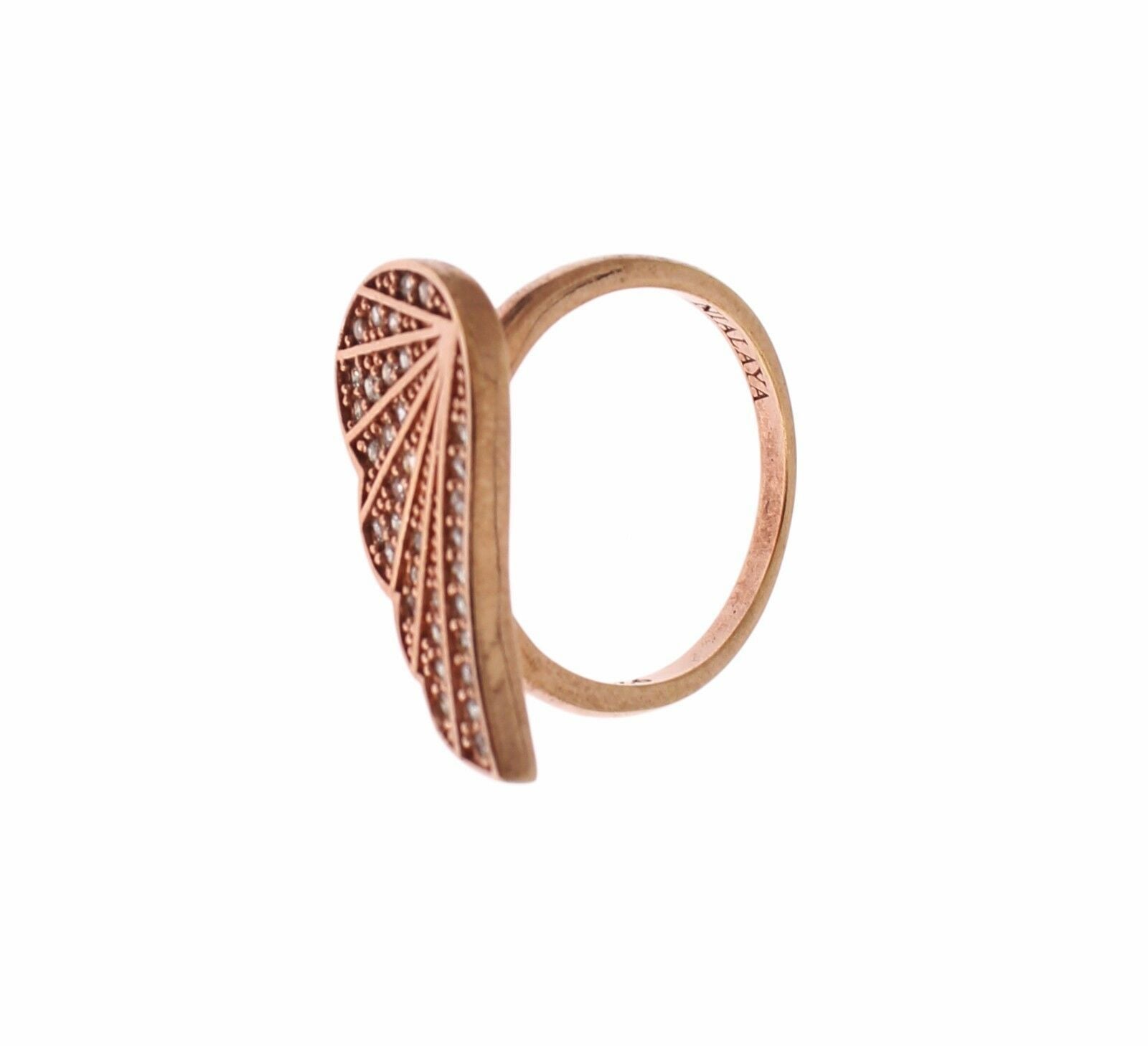 Eleganter Roségold-Ring mit Zirkonia-Kristallen