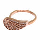 Elegant Pink Gold CZ Crystal Ring