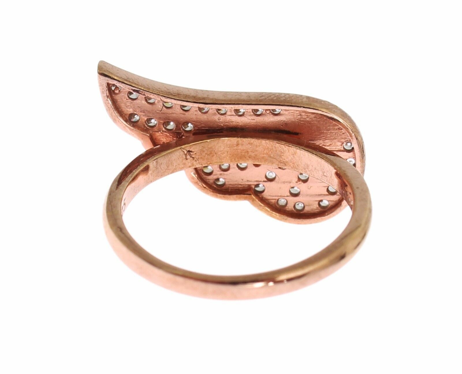 Eleganter Roségold-Ring mit Zirkonia-Kristallen