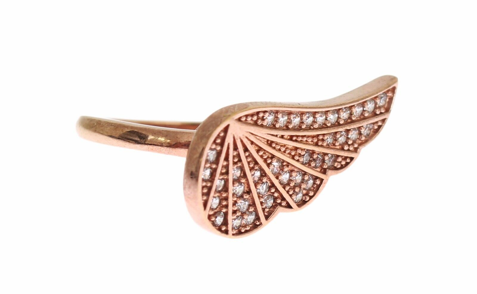 Eleganter Roségold-Ring mit Zirkonia-Kristallen