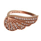 Elegant Pink Gold CZ Crystal Ring