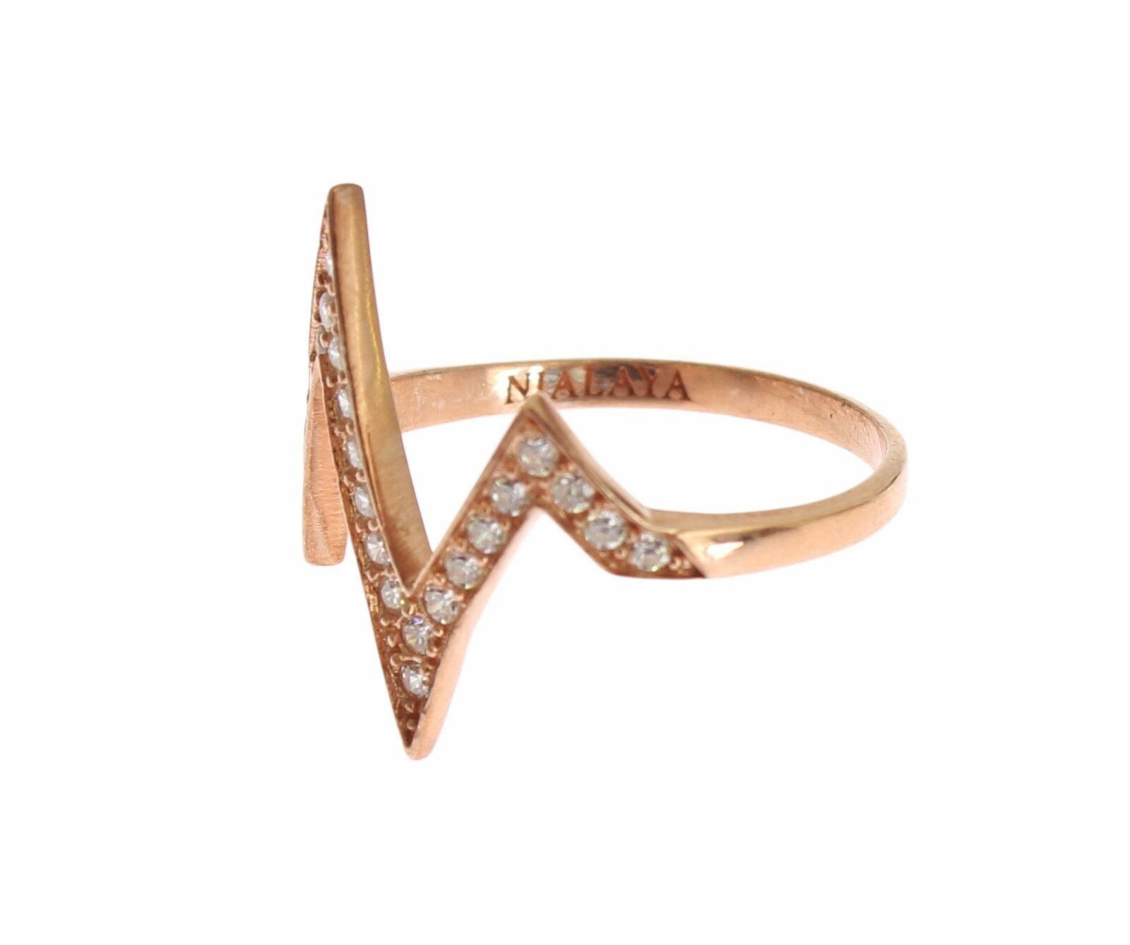 Eleganter Silberring mit rosa Kristallen