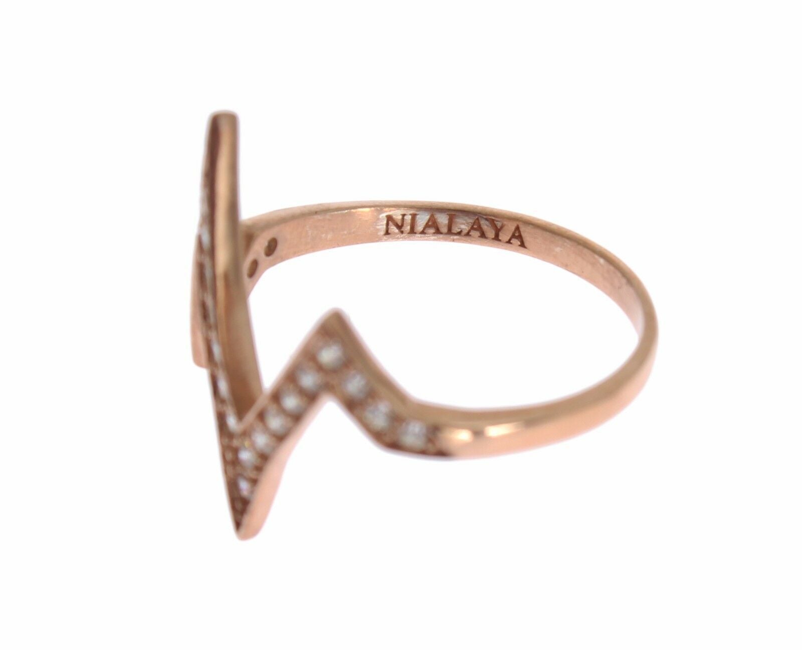 Eleganter Silberring mit rosa Kristallen