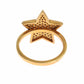 Elegant Gold-Plated Sterling Silver Ring with CZ Crystals