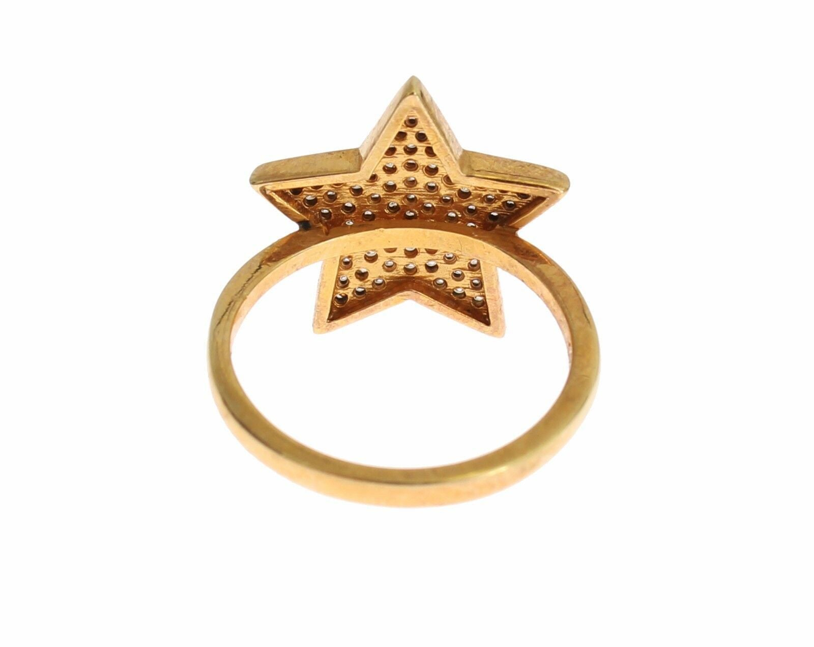 Eleganter vergoldeter Sterlingsilberring mit CZ-Kristallen