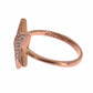 Dazzling Pink Gold Plated Sterling Silver CZ Ring