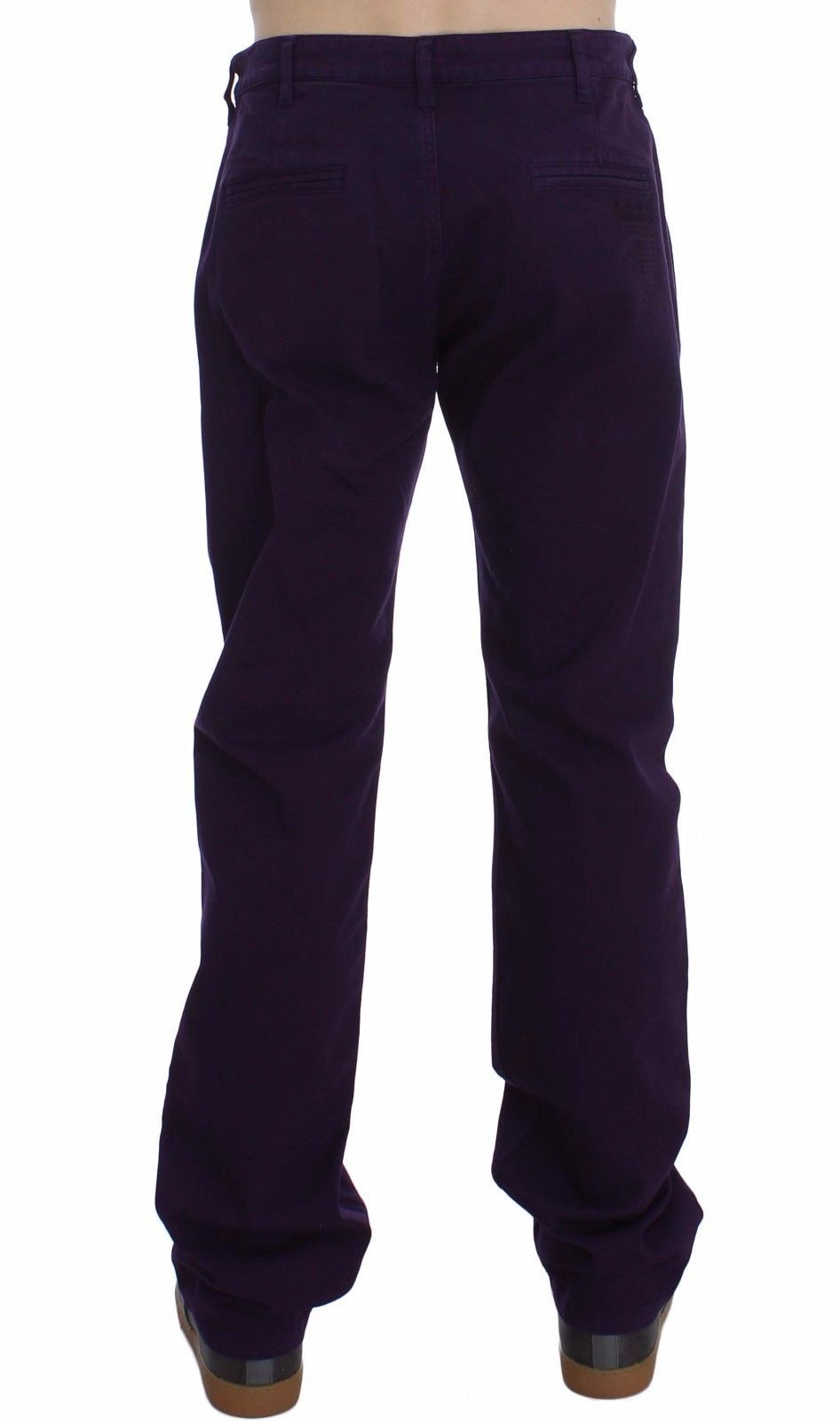 Lilafarbene Slim-Chinos aus Baumwollstretch