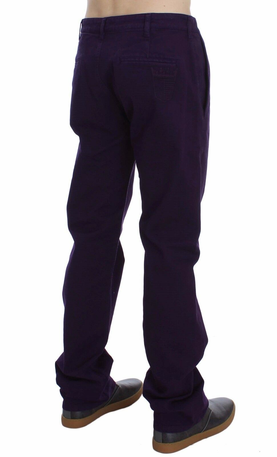 Lilafarbene Slim-Chinos aus Baumwollstretch