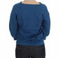 Elegant Deep V-Neck Sweater in Blue