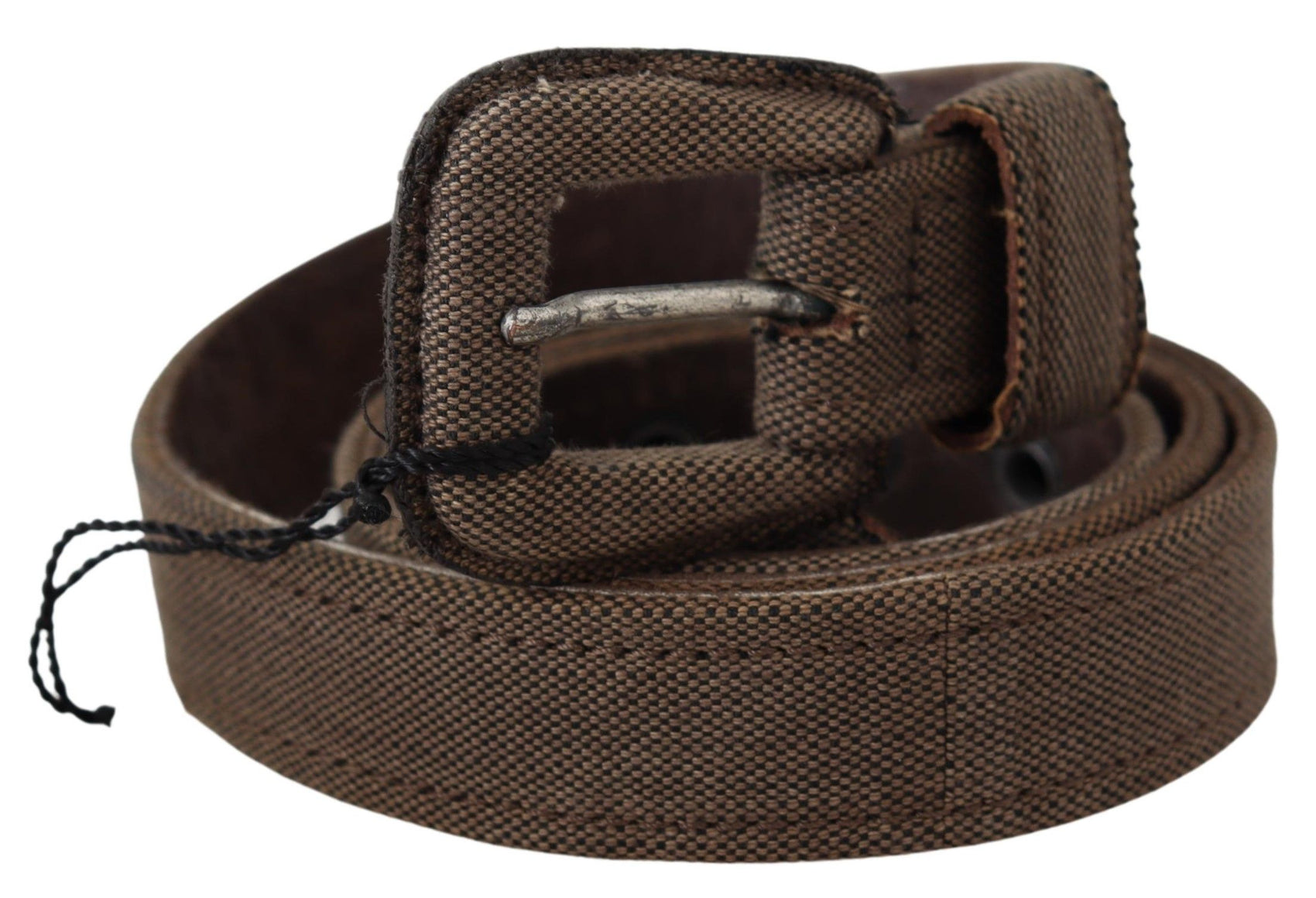 Elegante cintura in pelle marrone
