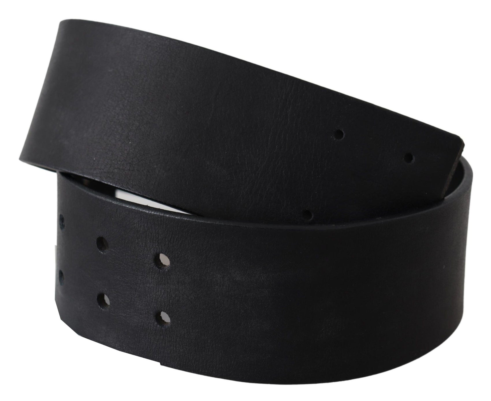 Eleganter Gürtel aus massivem schwarzem Leder