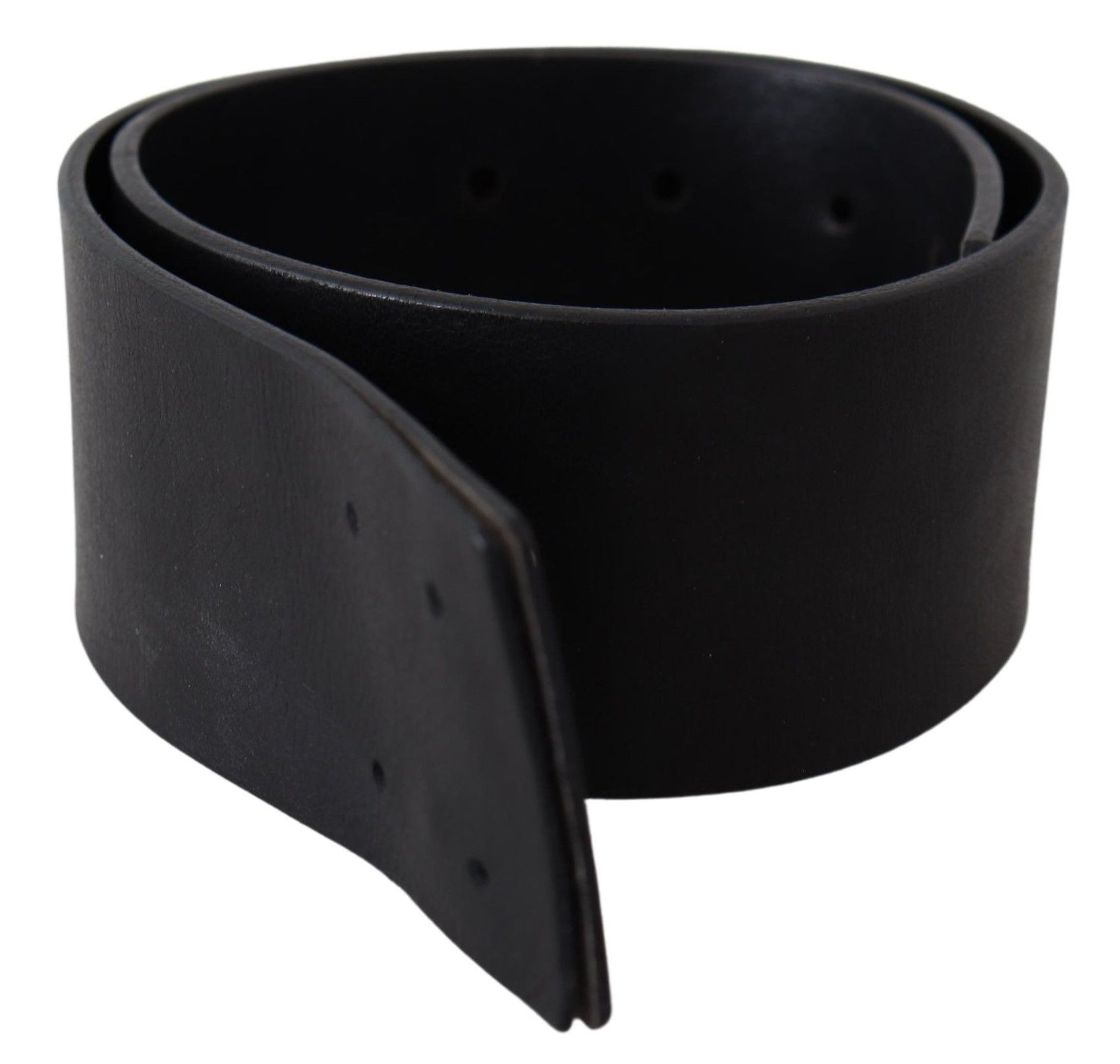Eleganter Gürtel aus massivem schwarzem Leder