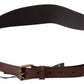 Chic Dark Brown Leather Fashion Belt