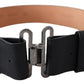 Chic Leather Adjustable Black Belt